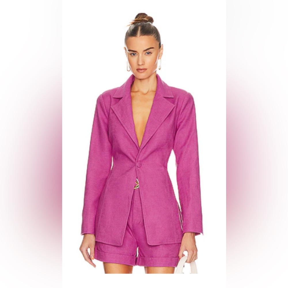 Mariah blazer in rose. aureta.